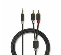 3m OFC Gold 3.5mm Male to 2RCA 2xRCA M/M Aux Stereo L R Plug Audio Cable Cord