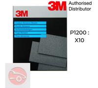 3M P1200 WetorDry Sheets - Aluminium Oxide Sheet - 01790 - UK Stock