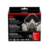 3M P95/OV Paint Project Reusable Respirator 6211, Medium Size, NIOSH-Approved Organic Vapor Cartridge & P95 Rated Filters, Lightweight, Flexible, Thermoplastic Faceseal for Comfort (6211P1-DC)