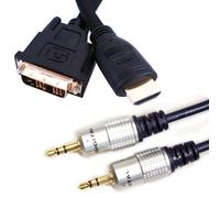 3M Pc Laptop/pc To Hd Tv Cable Kit Hdmi To Dvi D & 3.5mm Plug To Plug