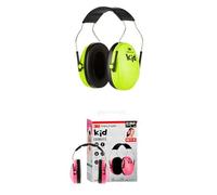3M Peltor Kid Ear Defender Children H510AK, Neon Green and Pink, Child Hearing Protection Earmuffs, Adjustable, SNR 27dB