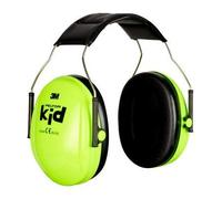 3M PELTOR Kid Earmuffs H510AK Neon Green Headband SNR 27 dB