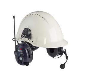 3M Peltor LiteCom Plus with Helmet Attachment Hearing protector with built-in PMR446 two-way radio and level dependent function - helmet attachment