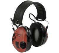 3M Peltor SportTac Foldable Headset Hearing Protection Earmuffs for Sudden Loud Impulse Noises, Shooting Earmuffs for Hunting and Shooting, SNR-26 dB, Black/Red