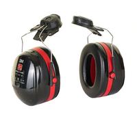 3M™ PELTOR™ Optime™ III Earmuffs, 34 dB, Black/Red Helmet Mounted H540P3E-413-SV
