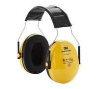 3M Peltor Optime I Earmuff H510A; Lightweight Ear Defender with soft cushions, Hearing Protection against noise levels in the range of 87-98 dB (SNR: 27dB), yellow, Pack of 1