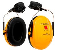 3M PELTOR Optime I Earmuffs, 26 dB, Yellow, Helmet Mounted, H510P3E-405-GU