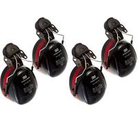 3M PELTOR Optime III Earmuffs, 34 dB, Black/Red, Helmet Mounted, H540P3E-413-SV (Pack of 2)