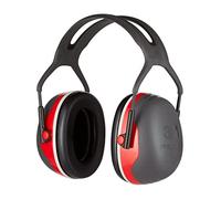 3M Peltor Premium Plus Earmuffs X3A with Headband, Black/Red, 95 - 110 dB