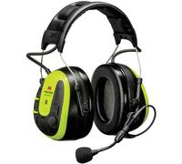 Peltor 3M WS ALERT X MRX21A4WS6 Earmuff, 30 dB, Yellow, Bluetooth Headset with Noise-Cancelling Boom Microphone, Hygiene Kit Reminder, for Noisy Environments