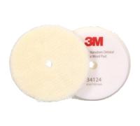 3M Perfect-It Random Orbital Wool Compounding Pad, Coarse, White, 150 mm (6 in), 34124, 2 Pads per Bag