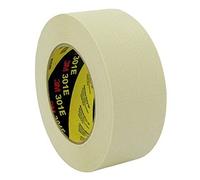 3M Performance Industrial Masking Tape 301E, 24 mm x 50 m, Beige, 36 Rolls | Industrial Masking Tape with High Temperature Resistance for all Painting and Varnishing Jobs