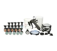 3M Performance Spray Gun Starter Kit, 26778, Includes PPS 2.0 Paint Spray Cup System, 15 Replaceable Gravity HVLP Atomizing Heads, Air Control Valve, Paint-Gun System for Car-Painting, Orange