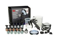 3M Performance Spray Gun Starter Kit With PPS 2.0 Cup System | 26778, 15 Replaceable Gravity HVLP Atomizing Heads, Air Control Valve, Orange