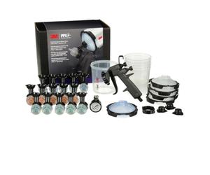 3M Performance Spray Gun Starter Kit With PPS 2.0 Cup System | 26778, 15 Replaceable Gravity HVLP Atomizing Heads, Air Control Valve, Orange