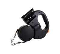 3M Pet One Tow Two Automatic Tractor Dog Double Head Leash Small and Medium Dogs 2 in 1 Multi-Function Dog Walking Leash(Black)