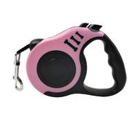 (3M, pink) Dog Leash 3m 5m Durable Leash Automatic Retractable Nylon Cat Lead Extension Puppy Walking Running Lead Roulette For