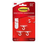 3M Polyethylene 3CT Command Ceiling Hooks, 1, Plain