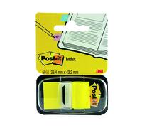 3M Post-it Index Tab 25mm Yellow with Dispenser 680-5 - 6805