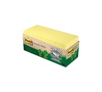 3M Post- it Notes Recycled 3 in. x 3 in. 75 Sht- PD 24PD- PK Canary YW