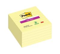 Post-it Notes Super Sticky XL 101 x 101mm Lined Canary Yellow (6 Pack)