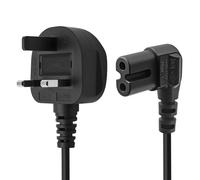 3M Power Cable for Samsumg TV,2 Pin Right Angle Power Lead Wire Electrical Cord,90 Degree Figure 8 C7 Replacement Mains Power Cord UK Compatible with Samsung/Lg/Sony/Panasonic/Hisense/Sharp/PS4/PS5
