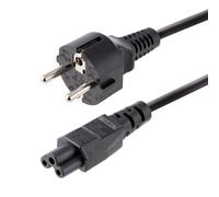 3m Power Cord, EU Schuko to C5, 2.5A 250V, 18AWG, Notebook Replacement AC Cord, Power Brick Cord, Laptop Charger Cable, Clover Leaf/Mickey Mouse