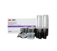 3M PPS 2.0 Spray Gun Cup, Lids and Liners Kit, 26114, Mini, 6 Ounces, 200-Micron Filter, Use for Cars, Furniture, House and More, 1 Paint Cup, 50 Disposable Lids and Liners, 32 Sealing Plugs, White