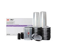 3M PPS 2.0 Spray Gun Outer Cup, Lid and Inner Cup Set, 26024 Large 28oz 200 Micron Filters for Cars and More, 1 Paint Outer Cup, 50 Disposable Lids and Inner Cups, 32 Sealing Plugs