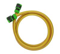 3M Premium 6-Layer Yellow Garden Hose 1/2" With 2 Green Click & Lock 1/2" Connectors