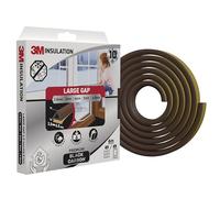 3M Premium Insulation Foam Seal, 6m, Brown, Large Gap up to 6.5mm, Self-Adhesive Rubber Black Carbon for Insulating Gaps in Windows and Doors, Enhanced Strength, UV resistant, Long-lasting Performance