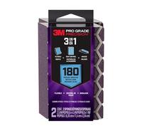 3M Pro Grade Precision 3-in-1 Sanding Sponge, 180 Grit Medium, 2 Sponges, Washable & Reusable, for Wood, Metal, Drywall, and Paint Prep - Flexible Foam, Contoured, Angled, Flat