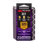 3M Pro Grade Precision 3-in-1 Sanding Sponge, 320 Grit X-Fine, 2 Sponges, Washable & Reusable, for Wood, Metal, Drywall, and Paint Finishing - Flexible Foam, Contoured, Angled, Flat