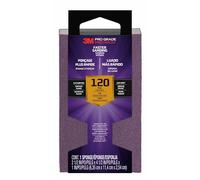 3M Pro Grade Precision Faster Sanding Block Sponge 120 grit Fine, 24001TRI-F-B, 6,35 cm x 11,4 cm x 2,54 cm, 1/Pack