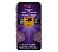 3M Pro Grade Precision Sanding Sponge, 120 Grit, Fine, 2502TRI-120-CH, 11.4 x 6.4 x 2.5 cm, 1 piece