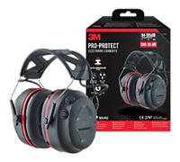 3M Pro-Protect Earmuff for Helmet Cordless Black Red