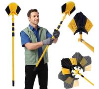 3M Professional Extendable Ceiling Duster Telescopic Cobweb Brush 180° Swivel Head Heavy Duty Feather Duster for High Walls Fans Corners Ladder Free Cleaning