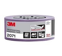 3M Professional Masking Tape 2071, Sensitive Surfaces, Painter's Tape - 1 Roll, 48 mm x 50 m, UV stable, Water Resistant, For Indoor & Outdoor Painting and Decorating