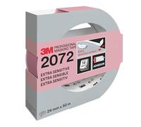 3M Professional Masking Tape 2072, Extra Sensitive Surfaces, Pink, 24 mm x 50 m, 1 Roll/Pack, 100% PEFC