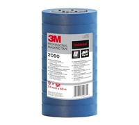 3M Professional Masking Tape 2090, Multi-surface, Blue, 24 mm x 50 m, 9 Rolls - UV stable, Water Resistant, For Indoor & Outdoor Painting and Decorating