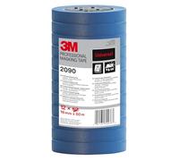 3M Professional Masking Tape 2090, Universal Surfaces, Tower Pack of 12 rolls, 18 mm x 50 m - UV stable, Water Resistant, For Indoor & Outdoor Painting and Decorating