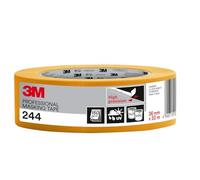 3M Professional Masking Tape 244, High Precision, Painters Tape - 1 Roll 36 mm x 50 m - Universal Surfaces, UV and Water Resistant, For Indoor & Outdoor