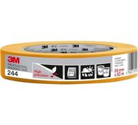 3M Professional Masking Tape 244, Universal Surfaces, Painters Tape - 1 Roll 24 mm x 50 m - High Precision, UV and Water Resistant, For Indoor & Outdoor