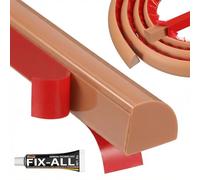 3M PVC Quadrant Trim - 0.7 * 0.86 * 118In Self-Adhesive Tile Edging Trims Bendable Rubber Edge, Double-Sided Silicone Peel and Stick Trim, Shower Water Barrier for Corner Floor Bathroom Countertop