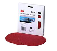 3M Red Abrasive Stikit Disc Value Pack, 01260, 6 in, P80, 25 Discs per Carton