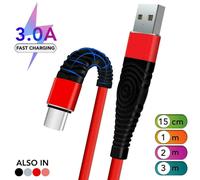 (3M, Red) Type-C USB Data & Fast Charging Cable for iPhone 16 and Samsung Galaxy New Series