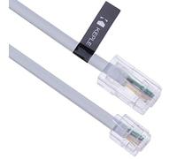 3m RJ11 to RJ45 Cable Ethernet Modem Data Telephone ASDL Patch Lead Broadband High Speed BT Internet Plug 6P4C to 8P8C Flat Network Extension Cord Compatible with Modem, Router, Landline Wire (White)