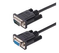 StarTech.com 3m RS232 Serial Null Modem Cable, Crossover Serial Cable w/Al-Mylar Shielding, DB9 Serial COM Port Cable Female to Male, Compatible w/DTE Devices, Black, F/M