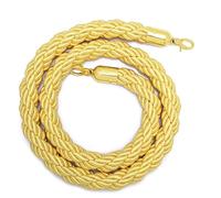 3M Safety Barrier Rope Black Queue Control Rope with Hooks Twisted Crowd Control Rope Braided Hemp Barrier Rope 2.5M Length for Event Outdoor & Indoor Use