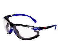 3M 1000 Safety Glasses, Blue/Black frame, Scotchgard Anti-Fog / Anti-Scratch Coa